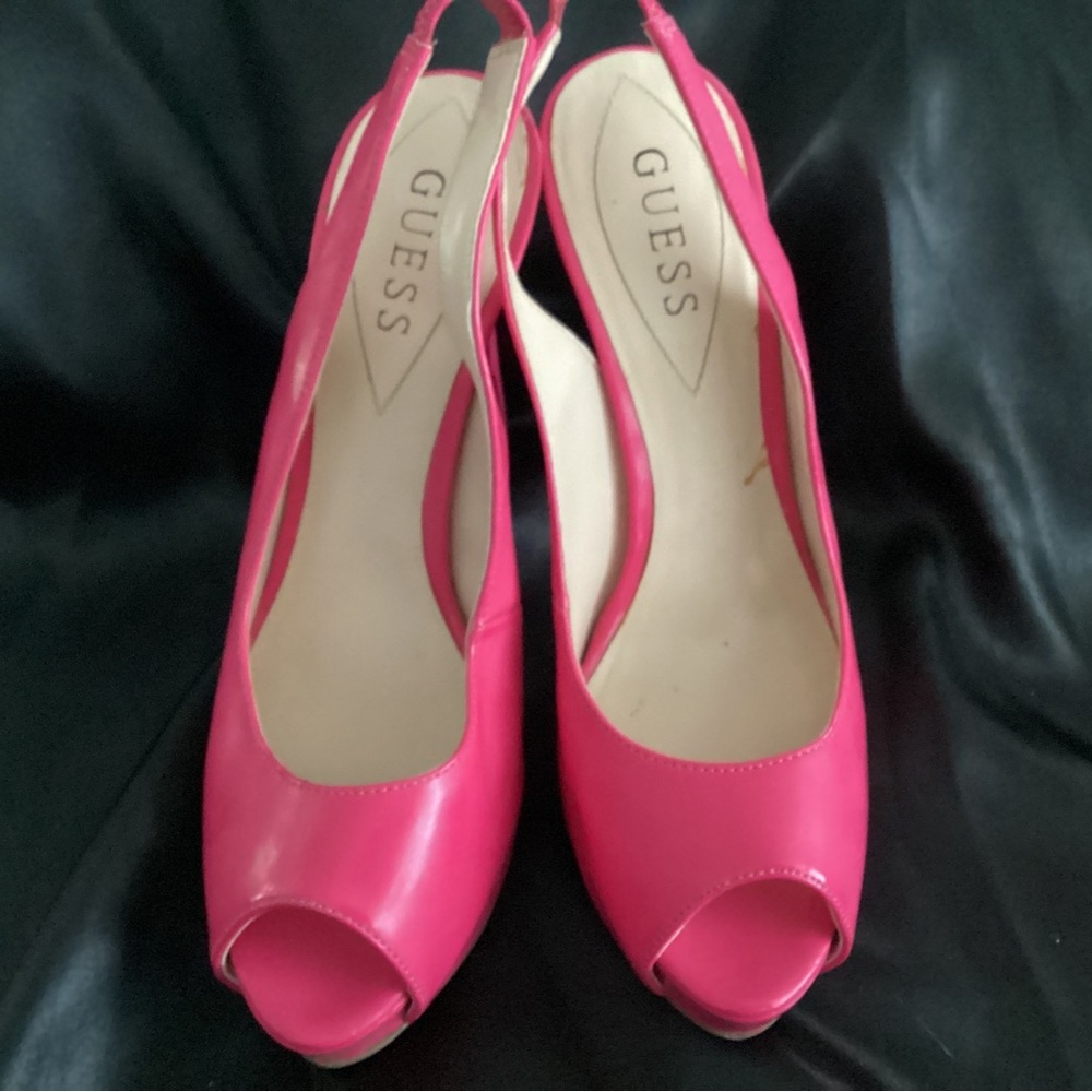 Guess hot pink heels